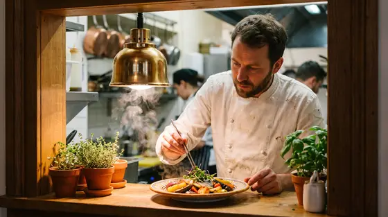 Exemple de site pour restaurant, traiteur, vu sur un téléphone